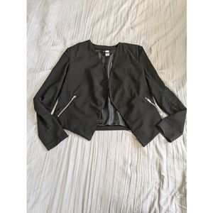 H&M asymmetric black blazer size 8
